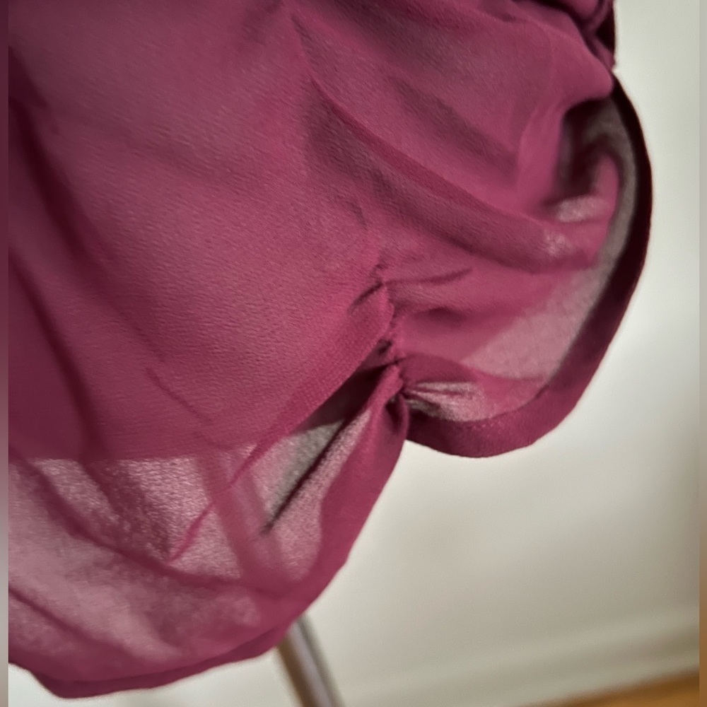 Naked Zebra Heartbeeps Strappy Cami Top | Burgundy Wine Color | Size S - Picture 7 of 12